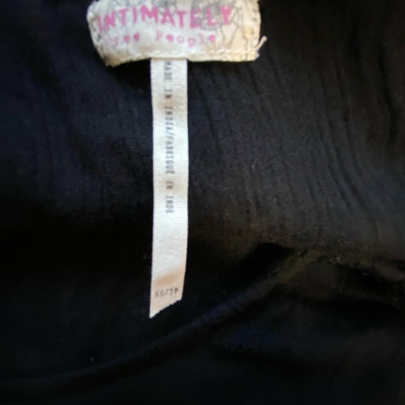 Free People Intimately Womens Sz XSmall Star Slip Crochet Black Boho Dress - Picture 14 of 16